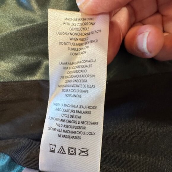 Calvin Klein NWOT Hunter Green Puffer Vest with Knit Side Panels Quilted Sz S - Picture 9 of 9